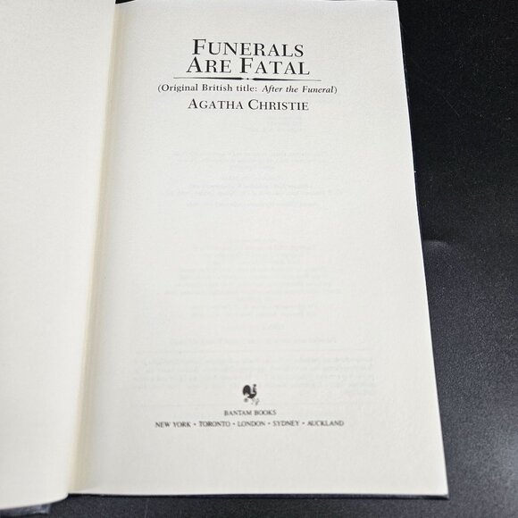Agatha Christie Mystery Collection Funerals Are Fatal Hardcover Leatherette 1983 - Picture 3 of 13